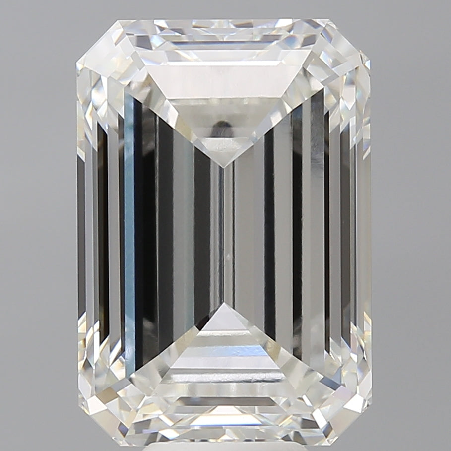 11.01 Carat Emerald Shaped, Ideal Cut, F Color, VVS2 Clarity, IGI Certified Lab Grown Diamond