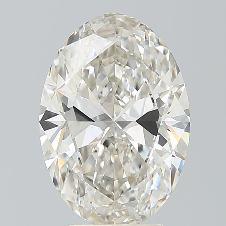 4.22 Carat Oval Shaped, Ideal Cut, H Color, VVS2 Clarity, IGI Certified Lab Grown Diamond