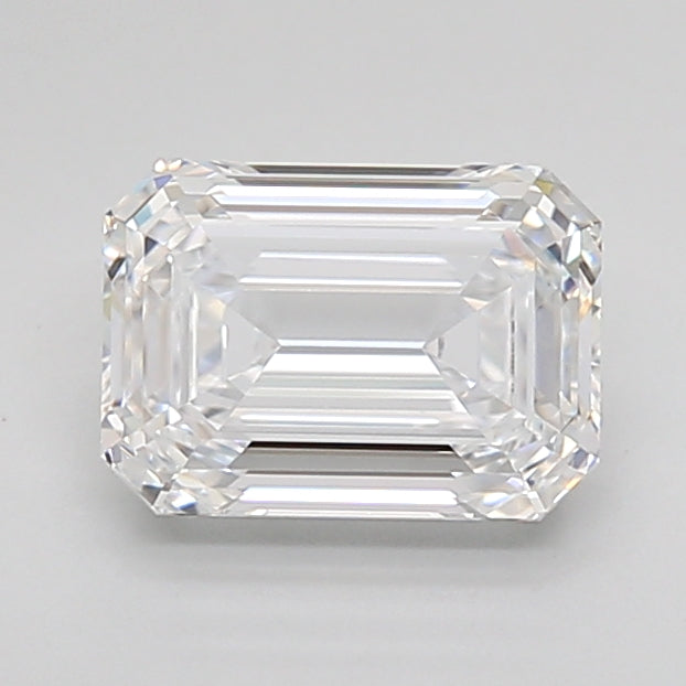 1.54 Carat Emerald Shaped, Ideal Cut, D Color, IF Clarity, IGI Certified Lab Grown Diamond