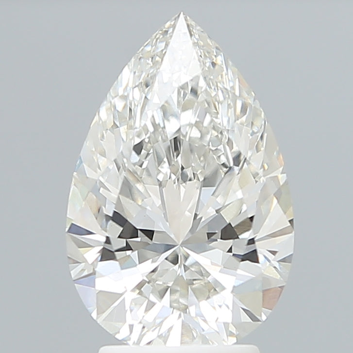 3.27 Carat Pear Shaped, Ideal Cut, F Color, VVS2 Clarity, IGI Certified Lab Grown Diamond