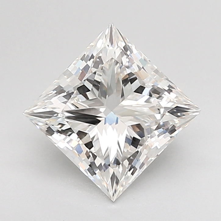 2.50 Carat Princess Shaped, Ideal Cut, G Color, VS1 Clarity, IGI Certified Lab Grown Diamond
