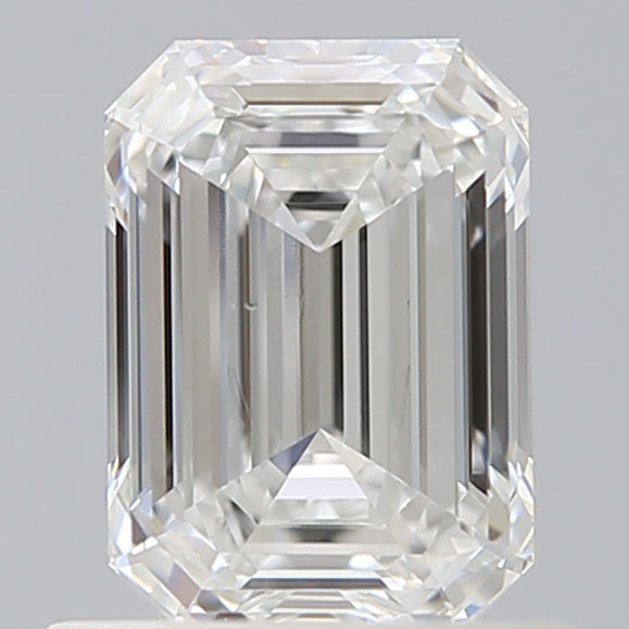 0.92 Carat Emerald Shaped, Ideal Cut, F Color, SI1 Clarity, IGI Certified Lab Grown Diamond