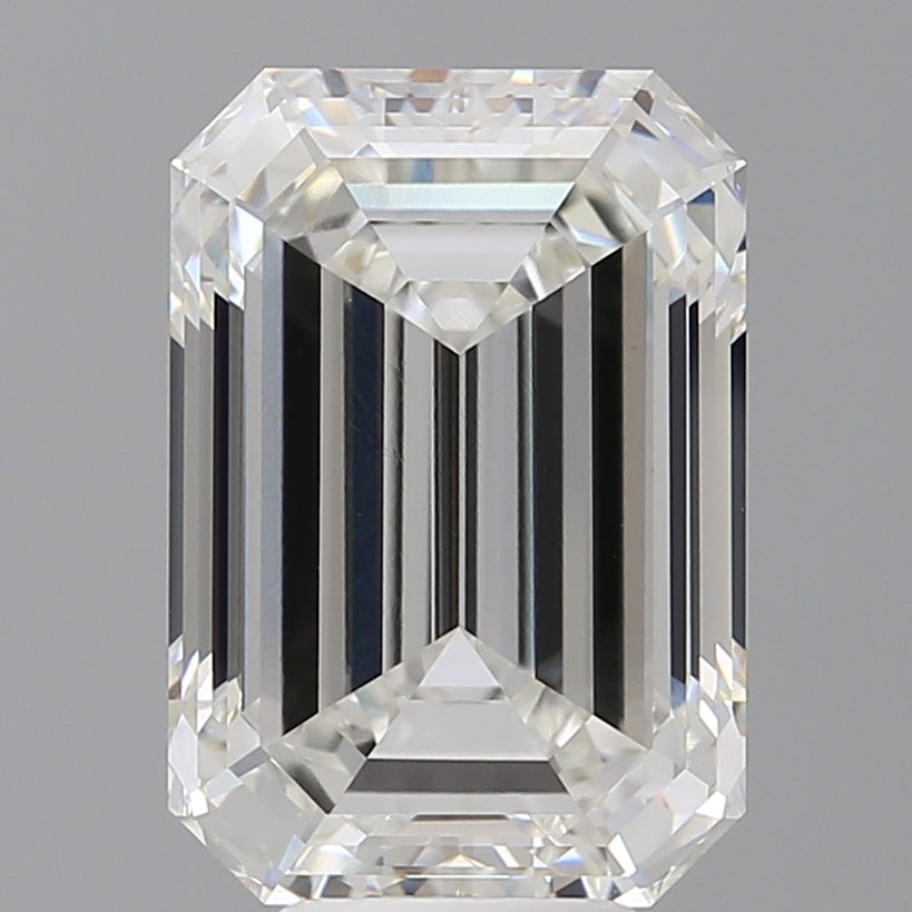 7.43 Carat Emerald Shaped, Ideal Cut, E Color, VVS2 Clarity, IGI Certified Lab Grown Diamond
