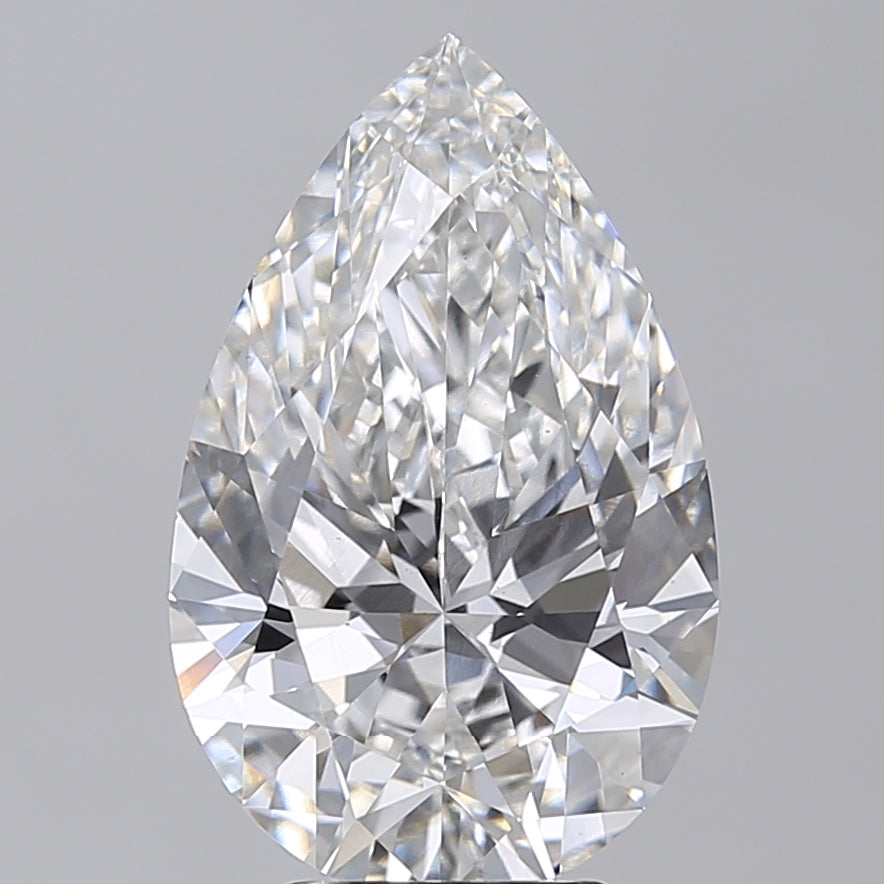 5.01 Carat Pear Shaped, Excellent Cut, F Color, VS1 Clarity, IGI Certified Lab Grown Diamond