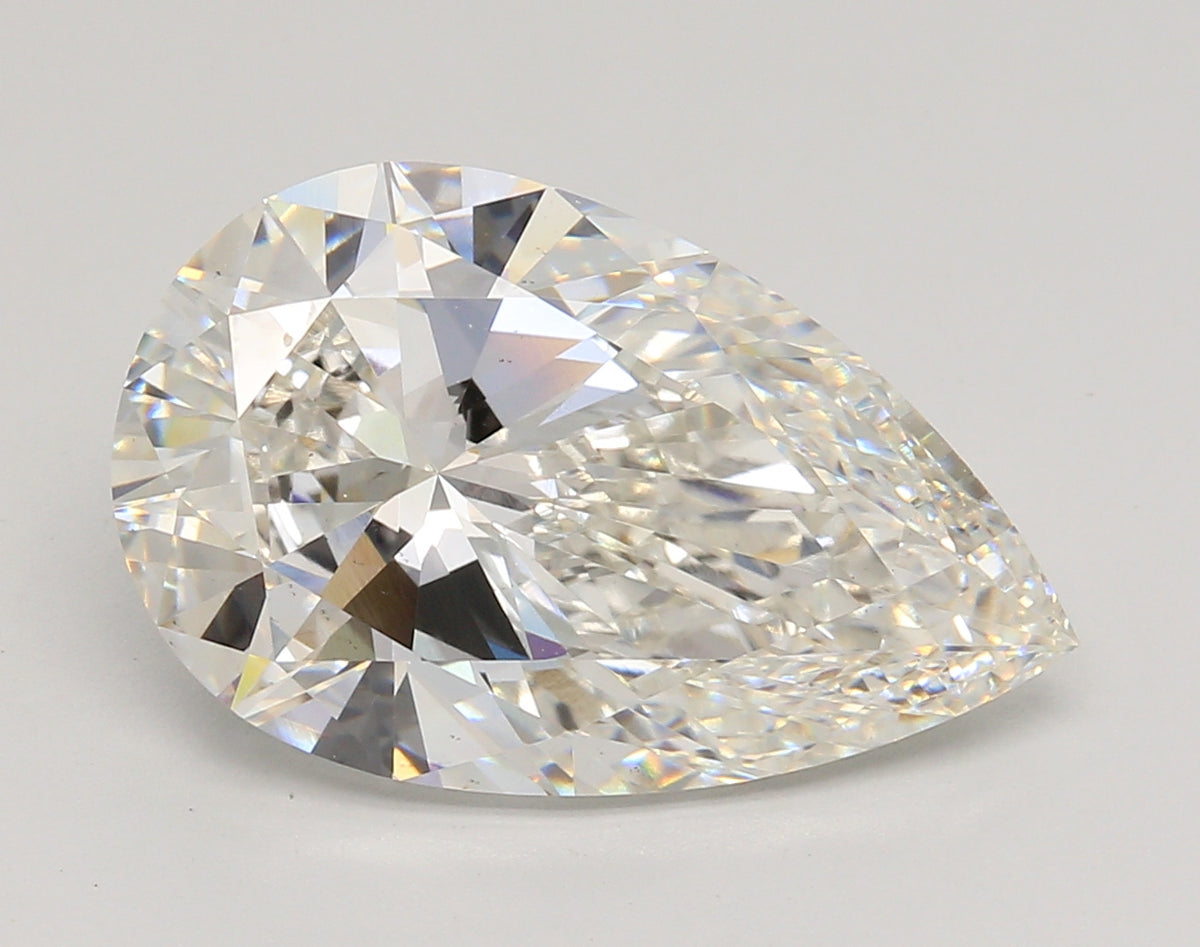 7.05 Carat Pear Shaped, Ideal Cut, G Color, VS2 Clarity, IGI Certified Lab Grown Diamond