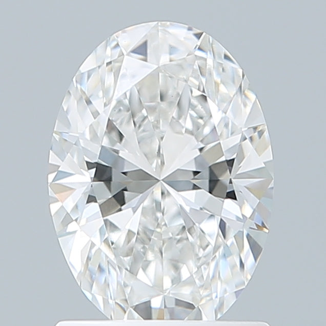 1.29 Carat Oval Shaped, Ideal Cut, D Color, VVS2 Clarity, IGI Certified Lab Grown Diamond