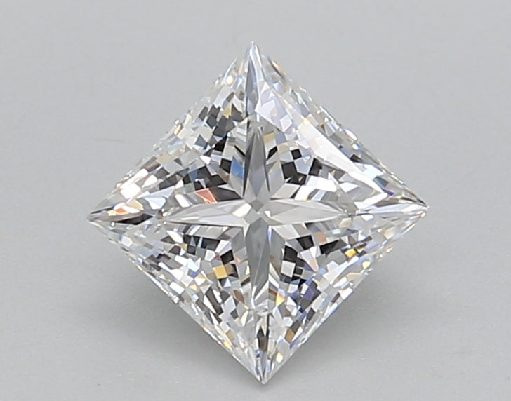 1.01 Carat Princess Shaped, Ideal Cut, D Color, VVS2 Clarity, IGI Certified Lab Grown Diamond
