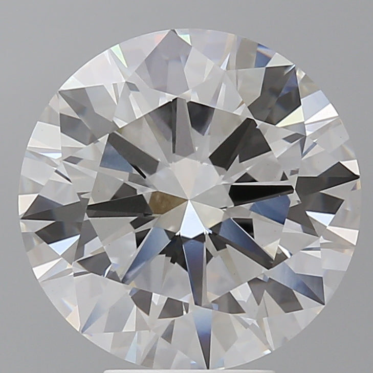 6.05 Carat Round Shaped, Excellent Cut, F Color, VVS2 Clarity, IGI Certified Lab Grown Diamond