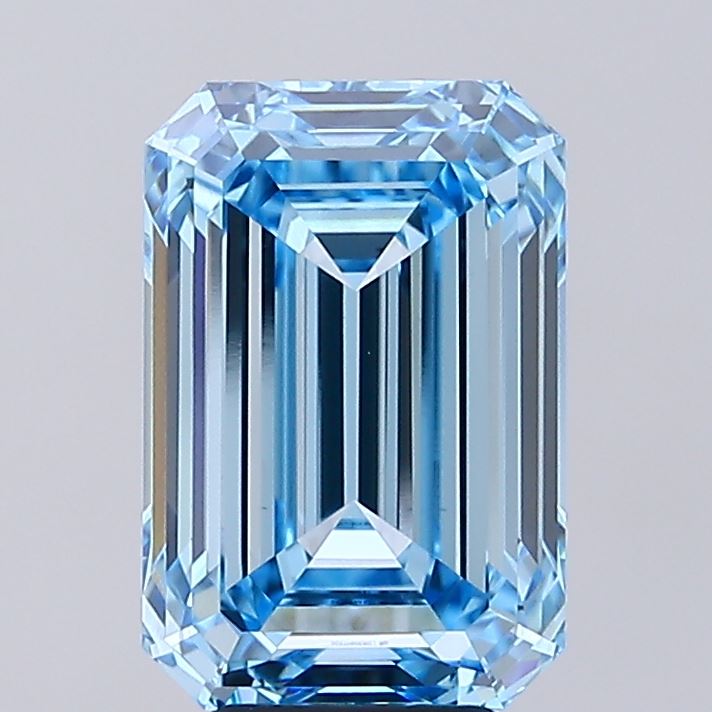 6.04 Carat Emerald Shaped, Ideal Cut, VVS2 Clarity, IGI Certified Lab Grown Diamond