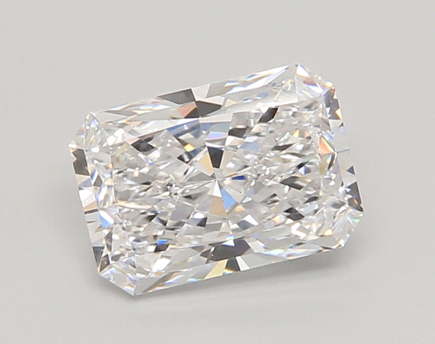 2.06 Carat Radiant Shaped, Ideal Cut, D Color, VVS2 Clarity, IGI Certified Lab Grown Diamond