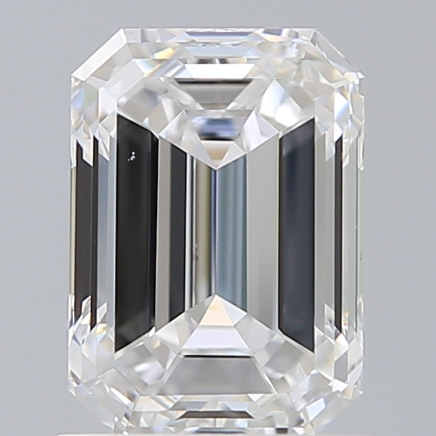 1.56 Carat Emerald Shaped, Ideal Cut, D Color, VS1 Clarity, IGI Certified Lab Grown Diamond