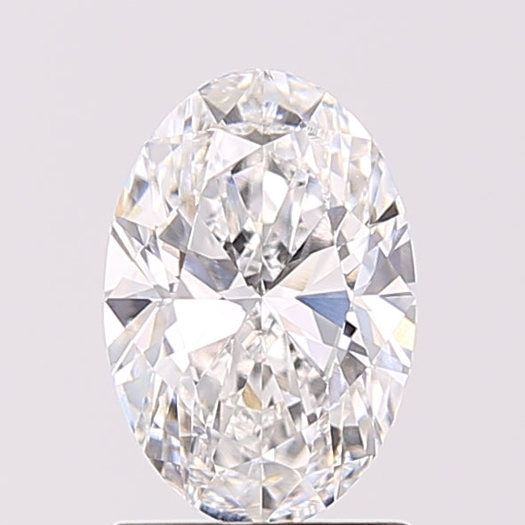 1.50 Carat Oval Shaped, Ideal Cut, E Color, VVS2 Clarity, IGI Certified Lab Grown Diamond