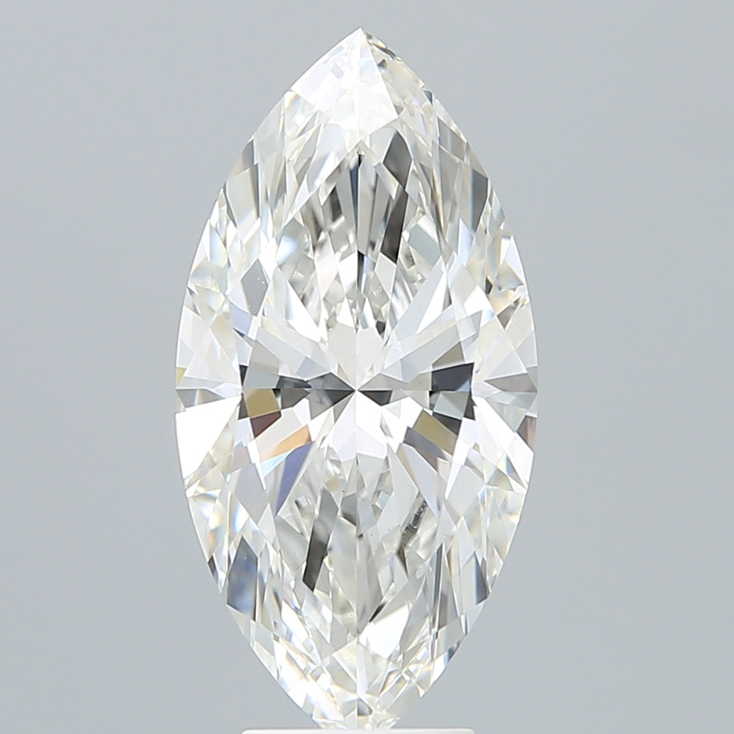 5.18 Carat Marquise Shaped, Ideal Cut, F Color, VVS2 Clarity, IGI Certified Lab Grown Diamond
