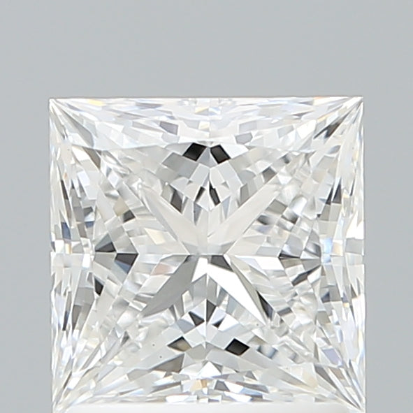 1.72 Carat Princess Shaped, Ideal Cut, D Color, VVS2 Clarity, IGI Certified Lab Grown Diamond