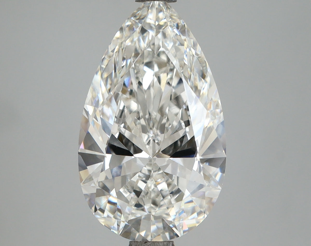4.03 Carat Pear Shaped, Excellent Cut, E Color, VVS2 Clarity, IGI Certified Lab Grown Diamond
