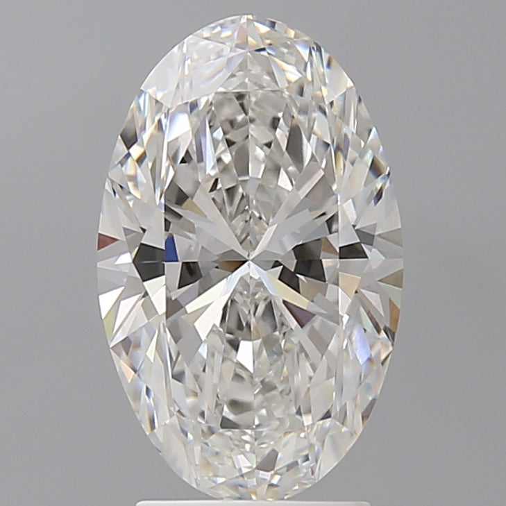 3.03 Carat Oval Shaped, Ideal Cut, F Color, VVS2 Clarity, IGI Certified Lab Grown Diamond