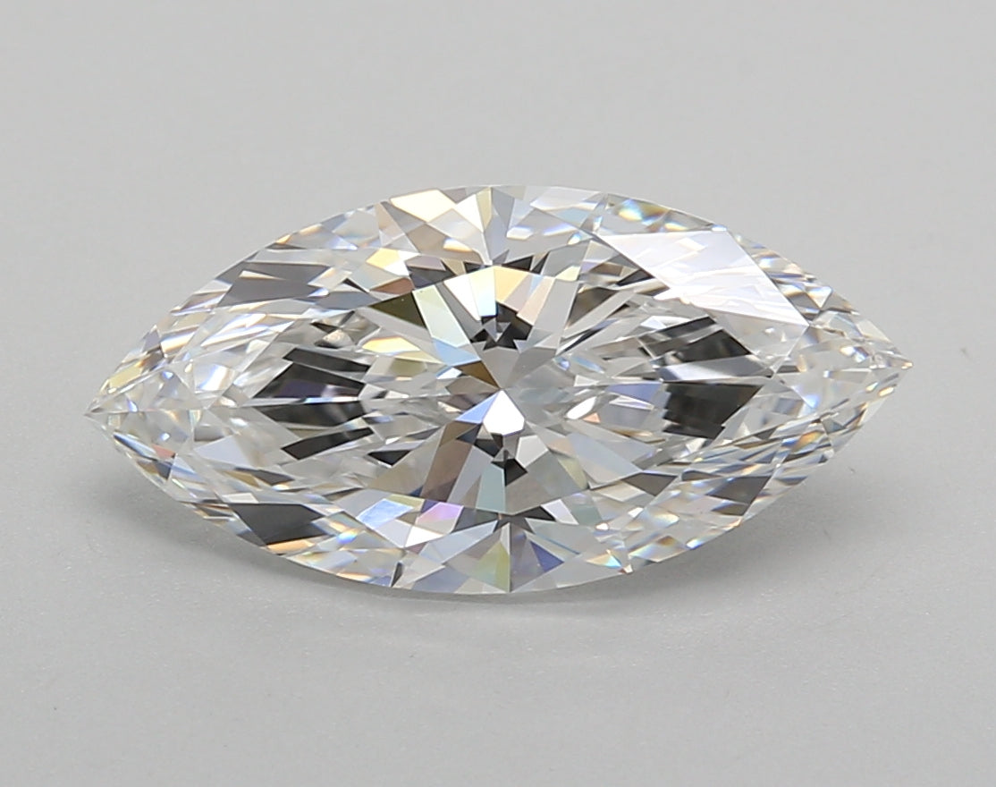 2.67 Carat Marquise Shaped, Excellent Cut, E Color, VVS2 Clarity, IGI Certified Lab Grown Diamond