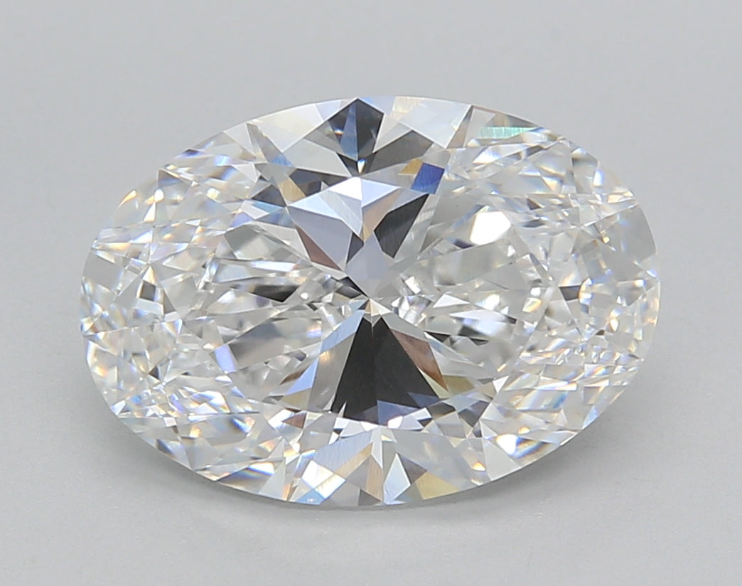 4.00 Carat Oval Shaped, Ideal Cut, D Color, VVS2 Clarity, IGI Certified Lab Grown Diamond
