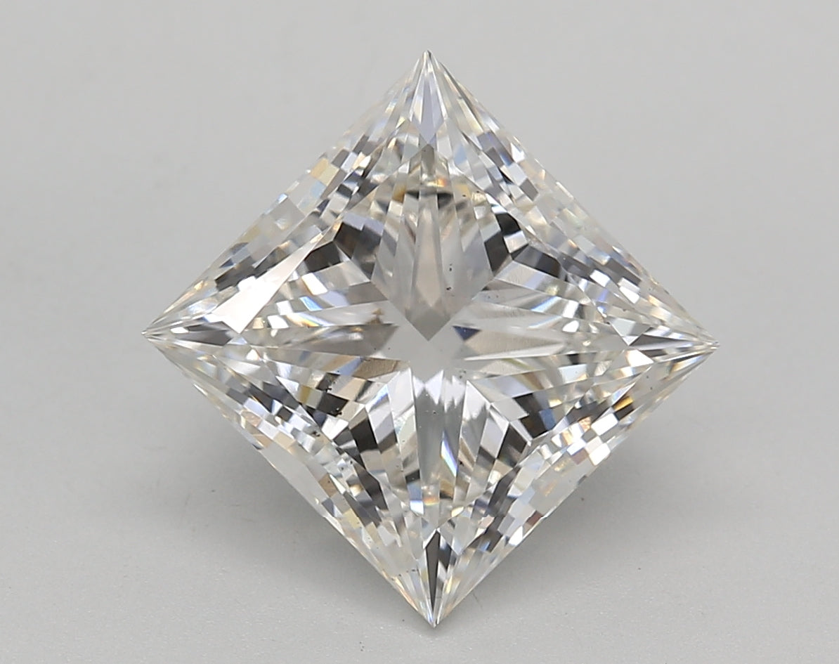 4.06 Carat Princess Shaped, Ideal Cut, G Color, VS2 Clarity, IGI Certified Lab Grown Diamond