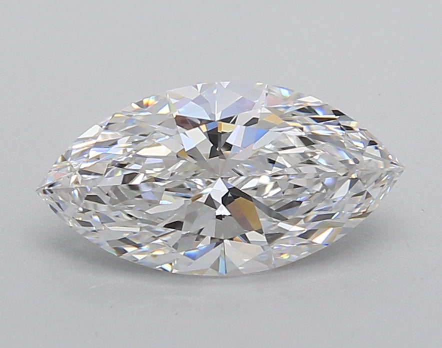 1.52 Carat Marquise Shaped, Excellent Cut, D Color, VVS2 Clarity, IGI Certified Lab Grown Diamond