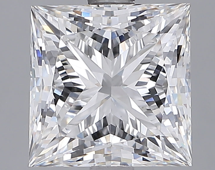 3.02 Carat Princess Shaped, Ideal Cut, E Color, VVS2 Clarity, IGI Certified Lab Grown Diamond