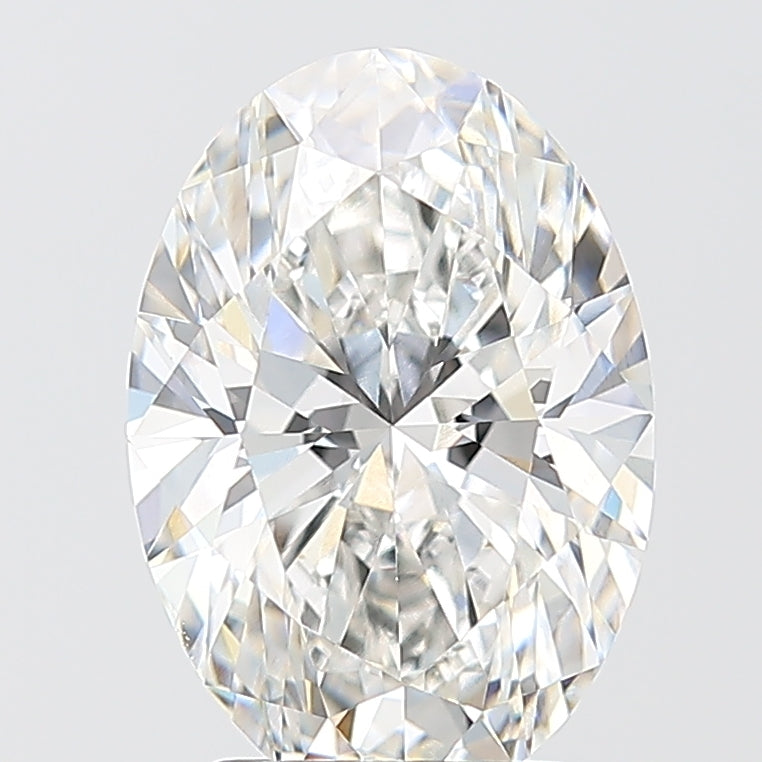 3.08 Carat Oval Shaped, Excellent Cut, F Color, VVS2 Clarity, IGI Certified Lab Grown Diamond