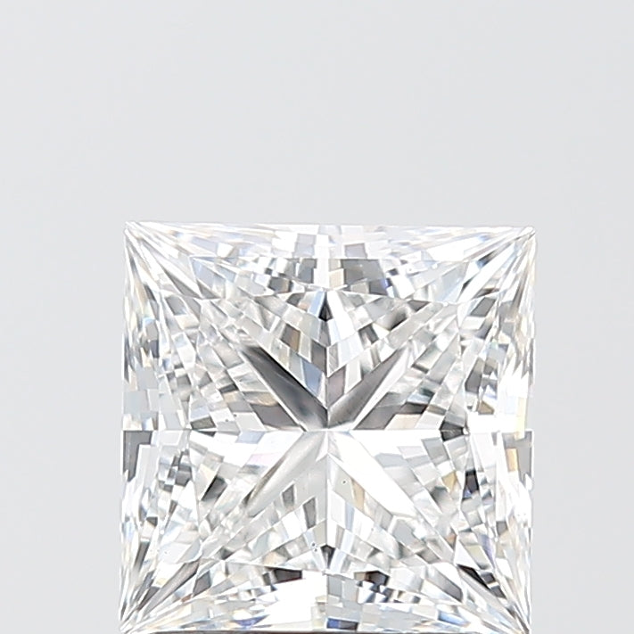 2.14 Carat Princess Shaped, Ideal Cut, E Color, VS1 Clarity, IGI Certified Lab Grown Diamond