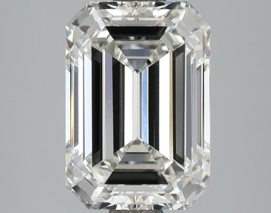 3.06 Carat Emerald Shaped, Ideal Cut, F Color, VVS2 Clarity, IGI Certified Lab Grown Diamond