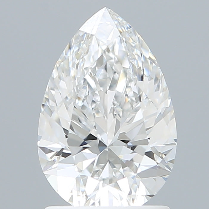 1.60 Carat Pear Shaped, Ideal Cut, D Color, VVS1 Clarity, IGI Certified Lab Grown Diamond