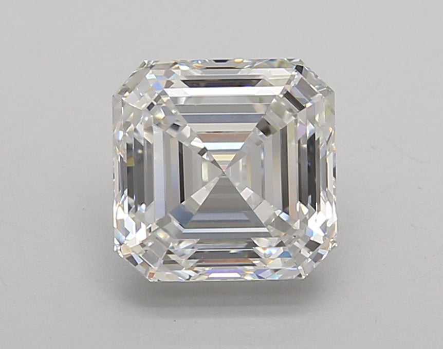 2.03 Carat Asscher Shaped, Very Good Cut, E Color, VVS2 Clarity, IGI Certified Lab Grown Diamond