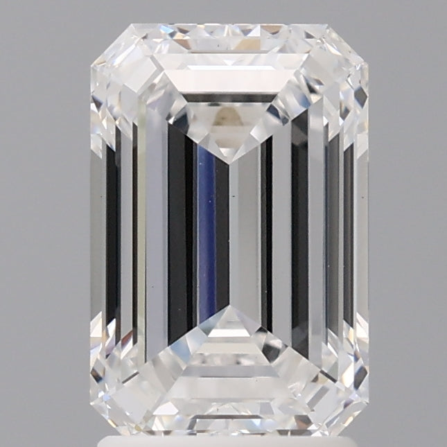 2.60 Carat Emerald Shaped, Ideal Cut, D Color, VS1 Clarity, IGI Certified Lab Grown Diamond