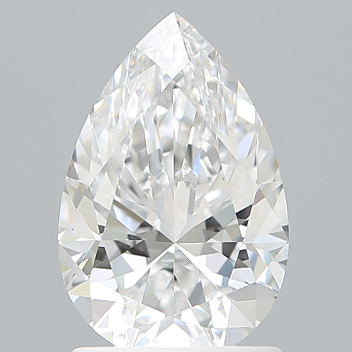 1.54 Carat Pear Shaped, Ideal Cut, D Color, VVS2 Clarity, IGI Certified Lab Grown Diamond