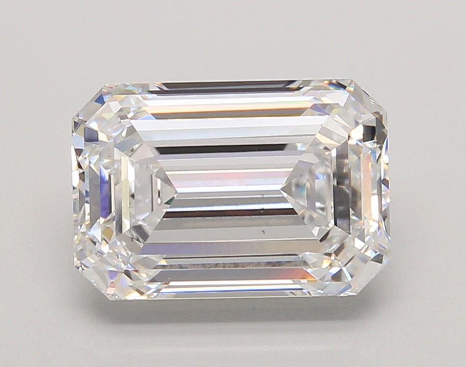 4.03 Carat Emerald Shaped, Ideal Cut, E Color, VS1 Clarity, IGI Certified Lab Grown Diamond