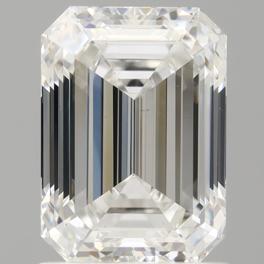 1.58 Carat Emerald Shaped, Ideal Cut, D Color, VS1 Clarity, IGI Certified Lab Grown Diamond