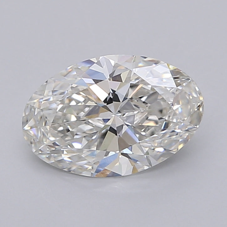 1.75 Carat Oval Shaped, Ideal Cut, G Color, VVS2 Clarity, IGI Certified Lab Grown Diamond