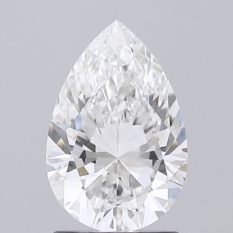 1.49 Carat Pear Shaped, Excellent Cut, E Color, VS1 Clarity, IGI Certified Lab Grown Diamond