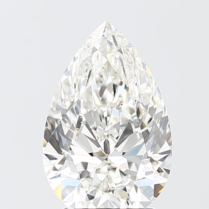 3.02 Carat Pear Shaped, Ideal Cut, G Color, VS2 Clarity, IGI Certified Lab Grown Diamond