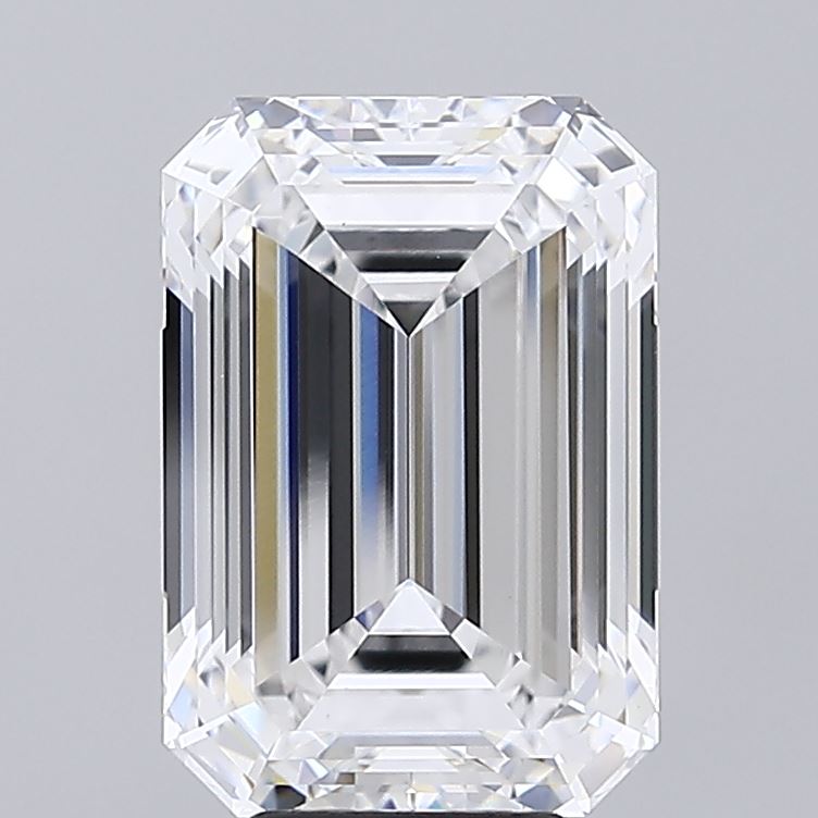 6.06 Carat Emerald Shaped, Ideal Cut, E Color, VS1 Clarity, IGI Certified Lab Grown Diamond