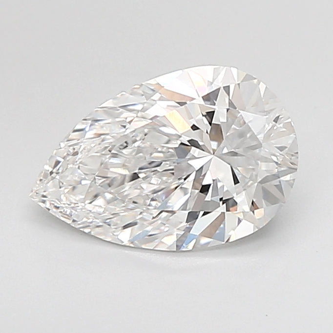 2.09 Carat Pear Shaped, Ideal Cut, D Color, VVS2 Clarity, IGI Certified Lab Grown Diamond