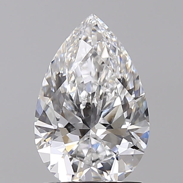 1.52 Carat Pear Shaped, Excellent Cut, D Color, VVS2 Clarity, IGI Certified Lab Grown Diamond