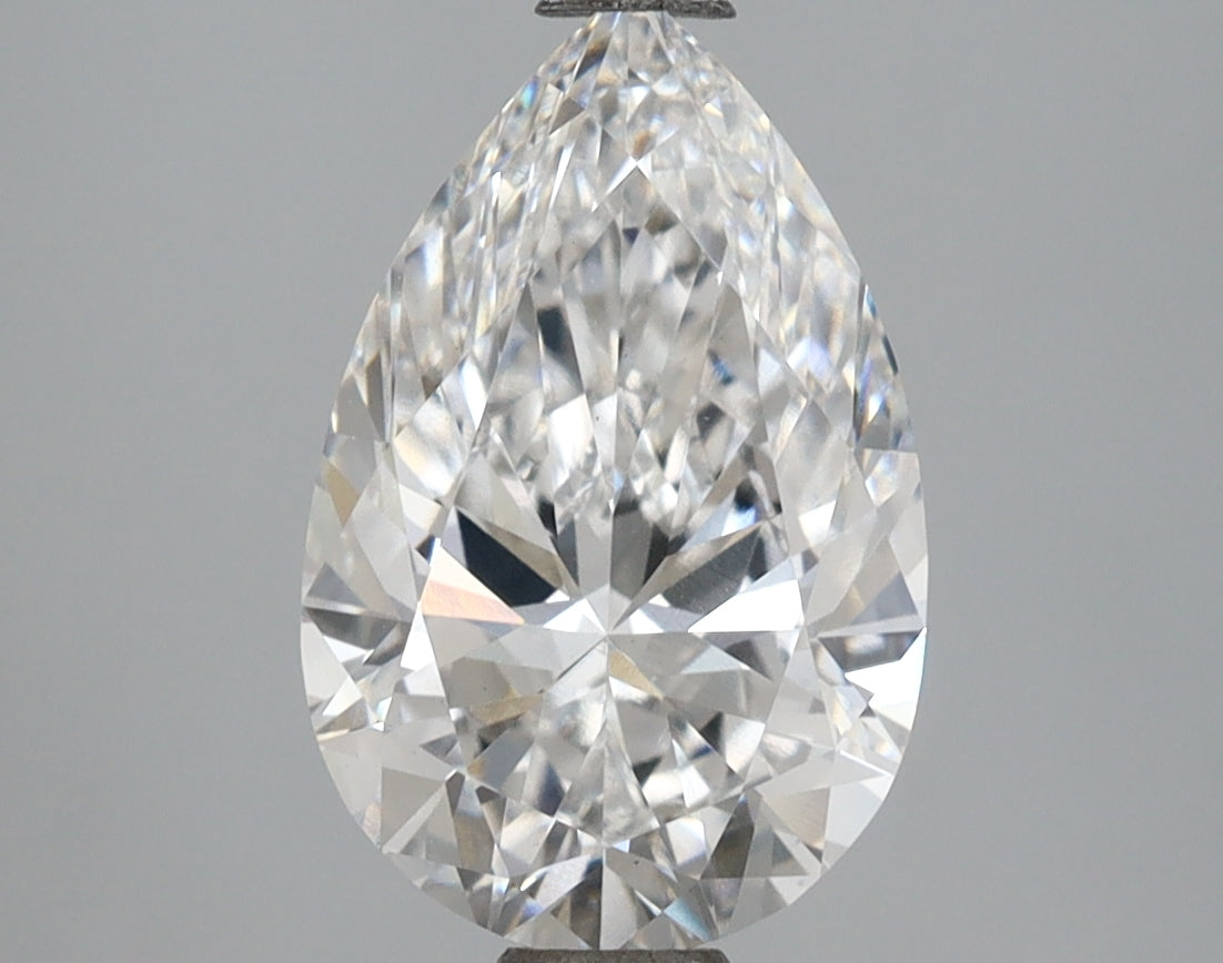 2.72 Carat Pear Shaped, Ideal Cut, E Color, VS1 Clarity, IGI Certified Lab Grown Diamond