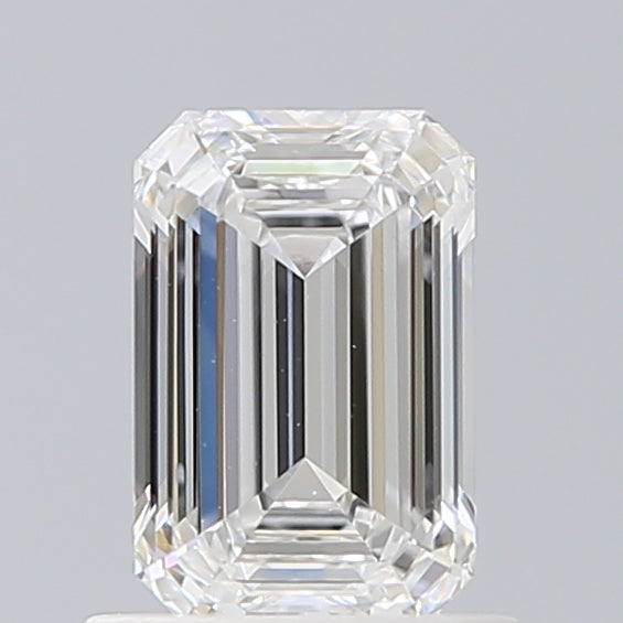 0.94 Carat Emerald Shaped, Ideal Cut, E Color, VVS2 Clarity, IGI Certified Lab Grown Diamond