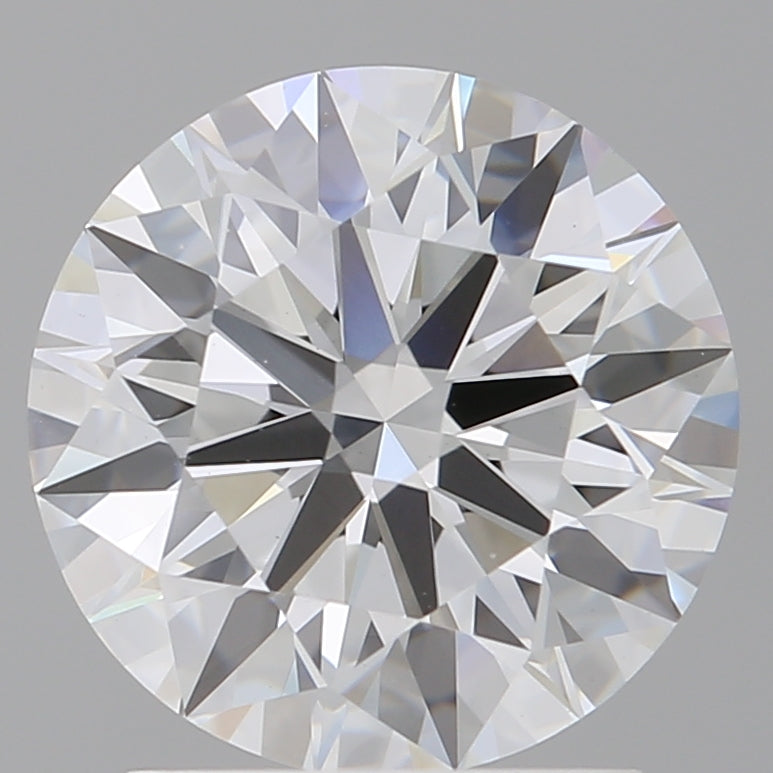 2.06 Carat Round Shaped, Ideal Cut, E Color, VVS2 Clarity, IGI Certified Lab Grown Diamond