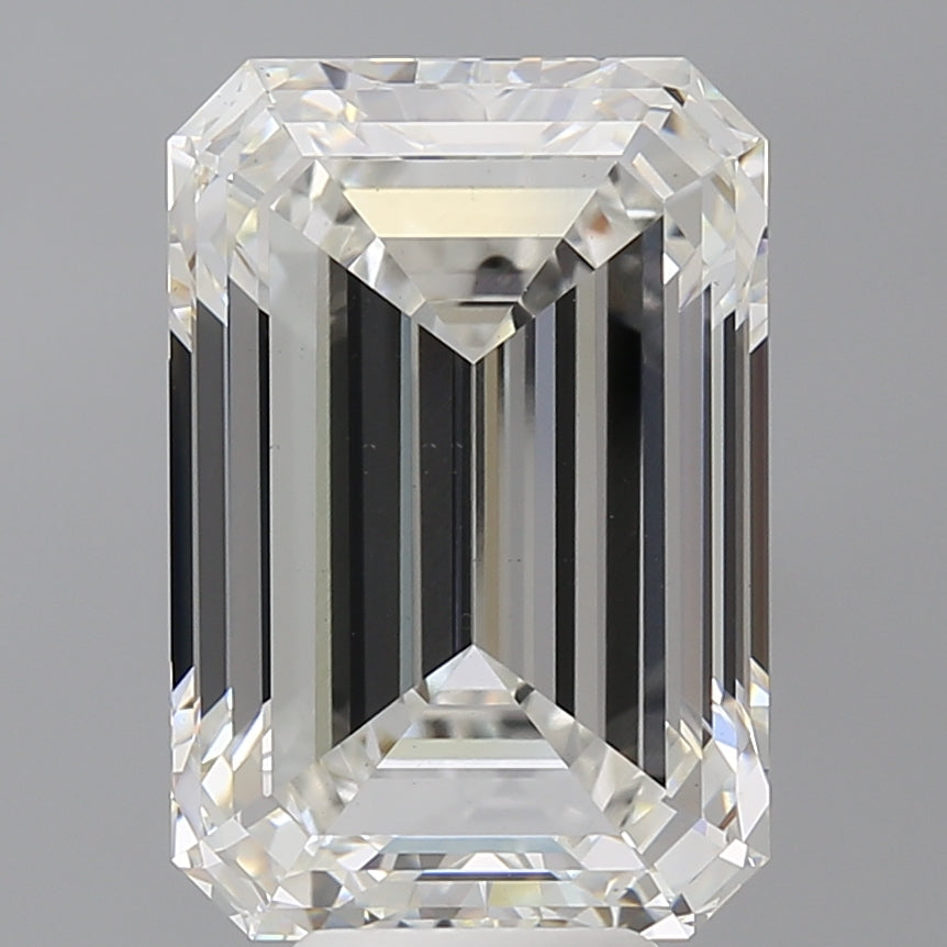 8.58 Carat Emerald Shaped, Ideal Cut, F Color, VS1 Clarity, IGI Certified Lab Grown Diamond
