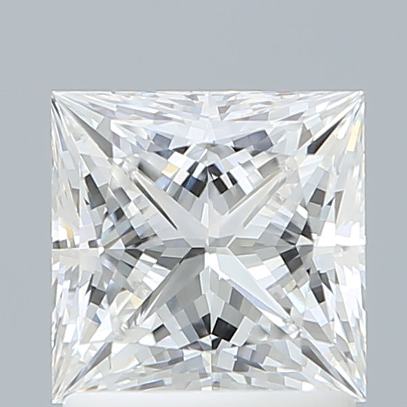 1.53 Carat Princess Shaped, Ideal Cut, E Color, VVS2 Clarity, IGI Certified Lab Grown Diamond
