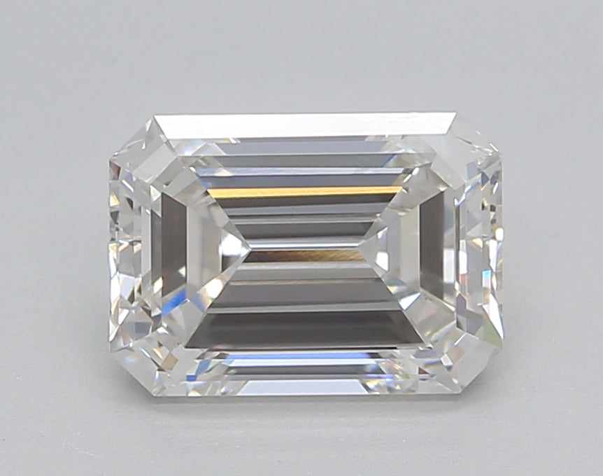 2.00 Carat Emerald Shaped, Ideal Cut, F Color, VVS2 Clarity, IGI Certified Lab Grown Diamond