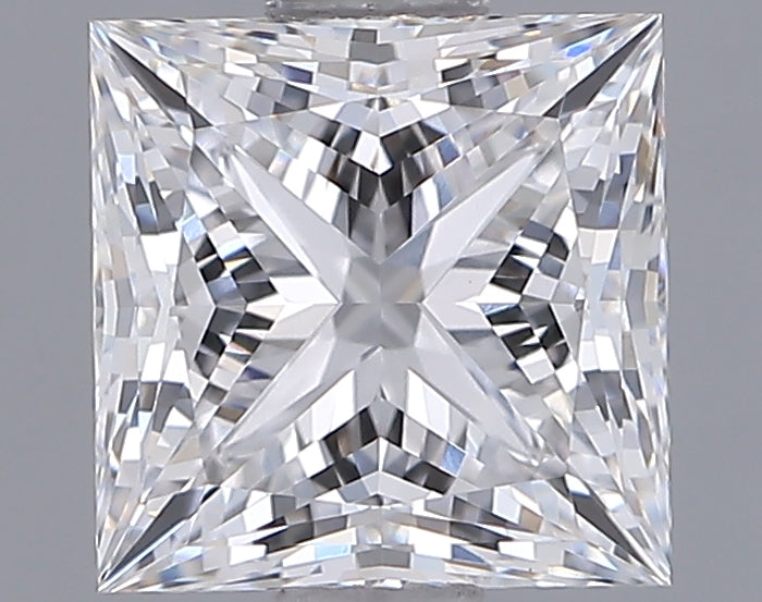 1.34 Carat Princess Shaped, Ideal Cut, D Color, VVS2 Clarity, IGI Certified Lab Grown Diamond