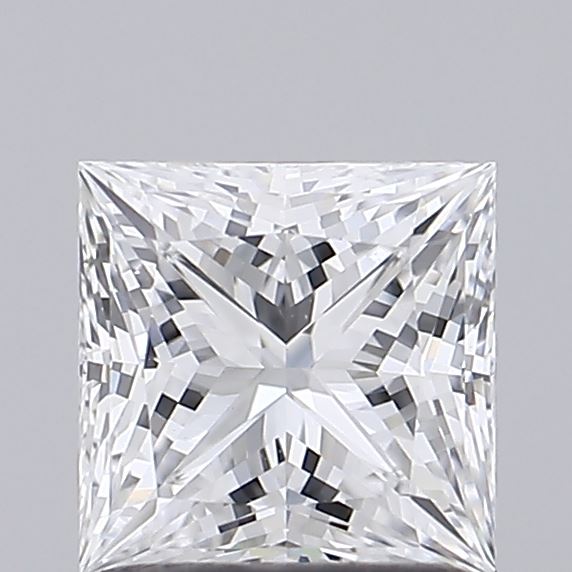 1.09 Carat Princess Shaped, Ideal Cut, D Color, VVS2 Clarity, IGI Certified Lab Grown Diamond