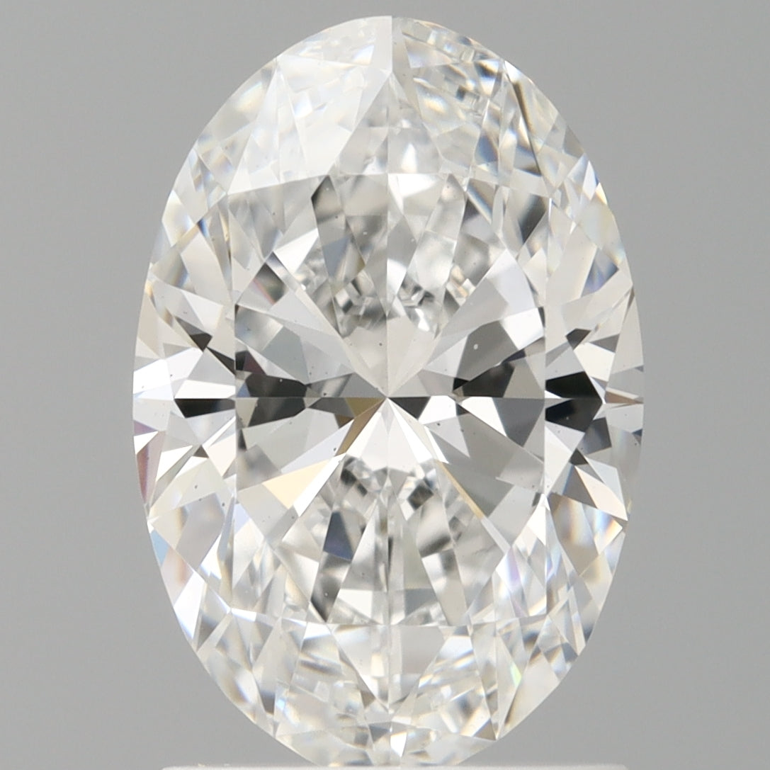 1.58 Carat Oval Shaped, Ideal Cut, E Color, VS2 Clarity, IGI Certified Lab Grown Diamond