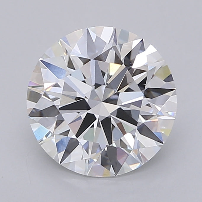 2.55 Carat Round Shaped, Ideal Cut, D Color, VVS2 Clarity, IGI Certified Lab Grown Diamond